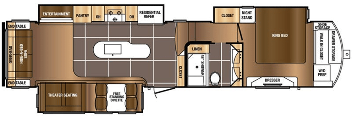 2018 Prime Time Sanibel 3651 5th Wheel Floor Plan